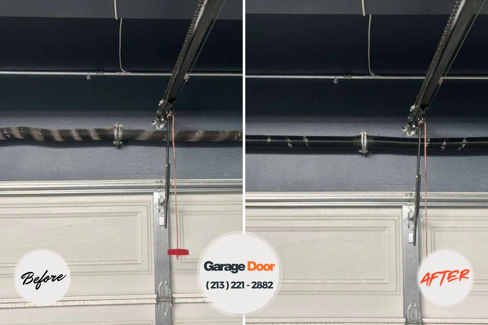 Before and after: garage door repair Washburn, ND